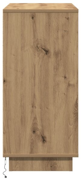LED-es oldalbordó Artisan tölgy 71x34,5x75 cm Műszaki fa