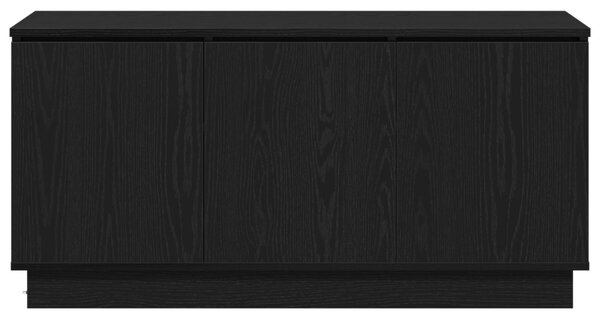 TV szekrény Fekete 100x38x49 cm Mérnöki fa