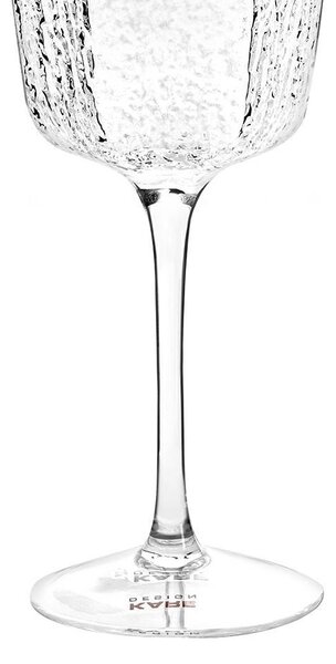 KARE Cascata Kézműves Texturált Borospohár 440ml Átlátszó