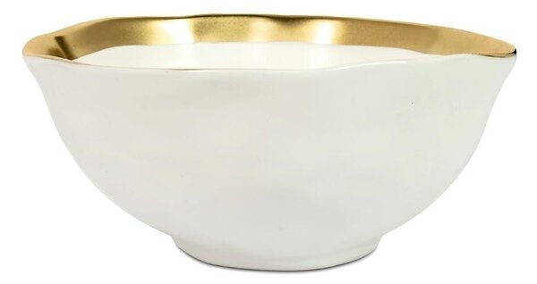 KARE Bell Porcelán Tál Fehér-Arany 15cm