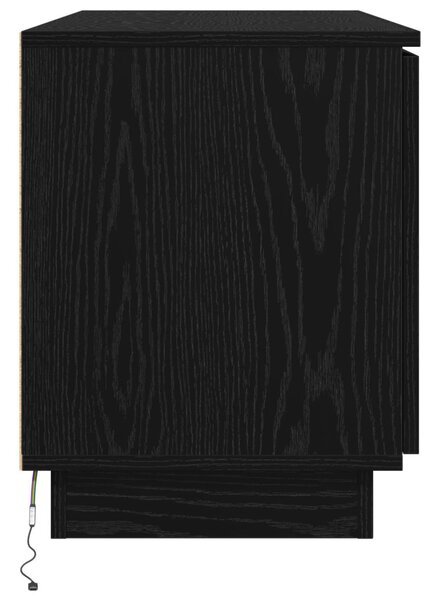TV szekrény Fekete 100x38x49 cm Mérnöki fa