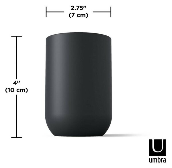 Umbra Junip Matt Műgyanta Fürdőszobai Pohár Fekete