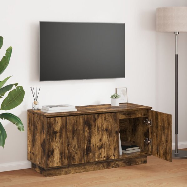 TV Szekrény Füstölt Tölgy 100x38x49 cm Mérnöki Fa