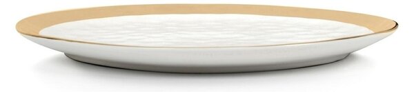 KARE Bell Porcelán Tányér Fehér-Arany 31 cm