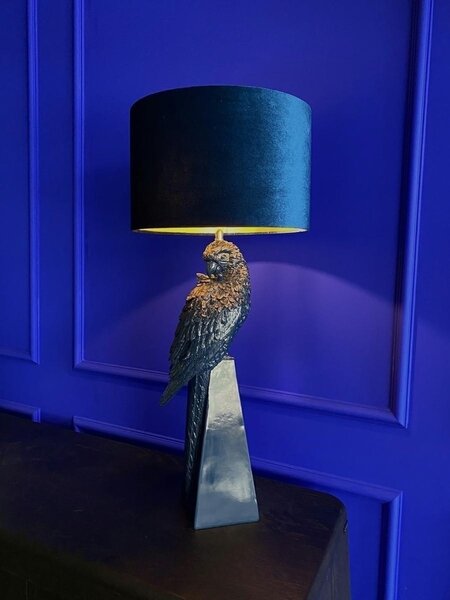 KARE Design Parrot Asztali Lámpa 84 cm Kék Papagáj Dekoratív