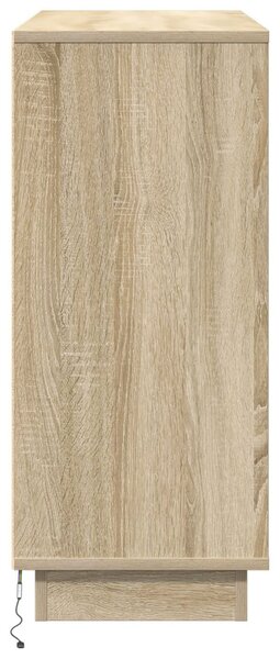 LED tálaló Sonoma tölgy 90 x 32 x 75 cm Faanyag