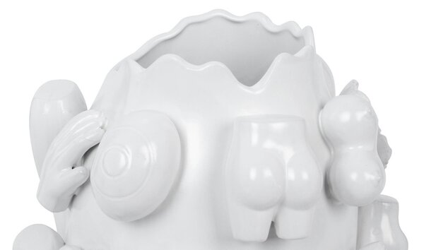 KARE Body Parts Kézműves Kerámia Váza Fehér 37cm