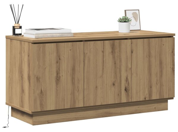 TV Szekrény Tölgyfa 100x38x49 cm Szerelt Fa
