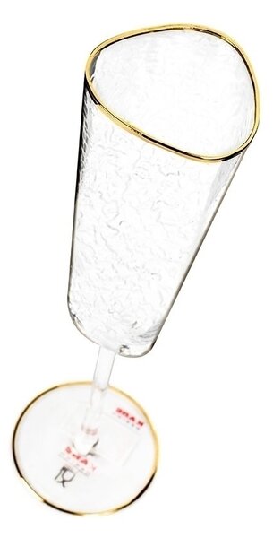 KARE Hommage Kézműves Pezsgőspohár Arany Szegéllyel 165ml