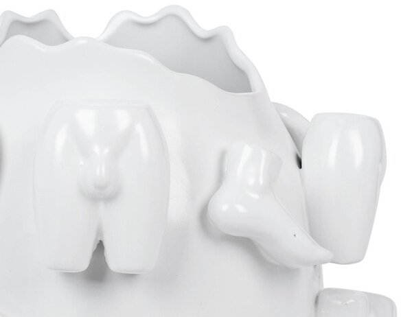 KARE Body Parts Kézműves Kerámia Váza Fehér 37cm