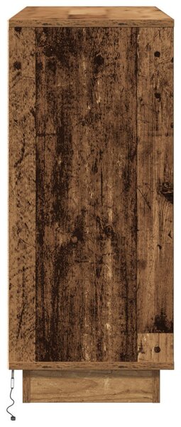 LED tálaló LED -es lámpákkal Öreg fa 90 x 32 x 75 cm Faanyag