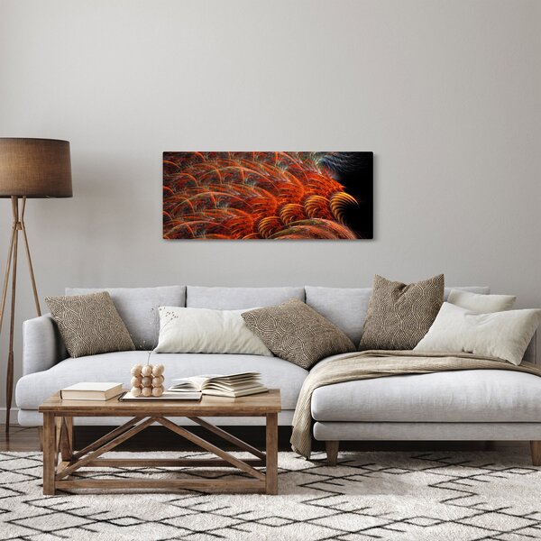Kép - Absztrakt toll utánzat (120x50 cm)