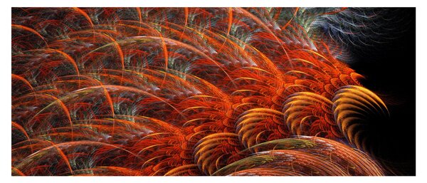 Kép - Absztrakt toll utánzat (120x50 cm)