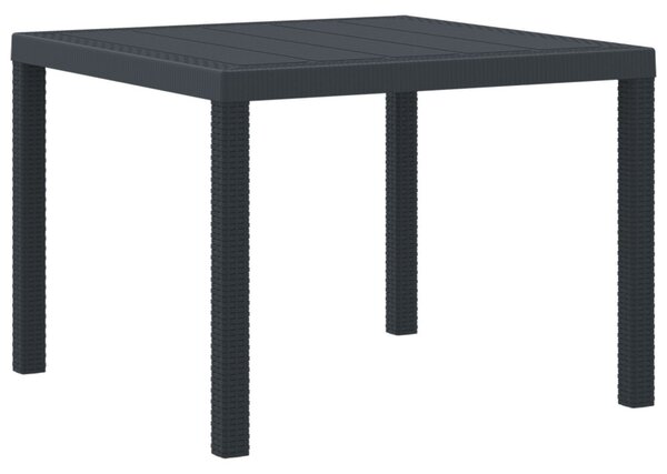 Kerti Asztal Antracit 100 x 100 x 73 cm polirattan