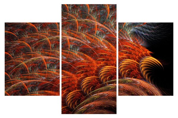 Kép - Absztrakt toll utánzat (90x60 cm)