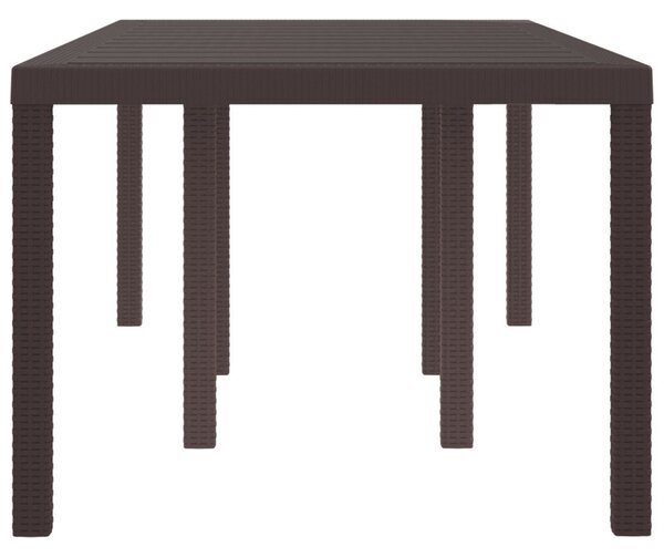 Kerti Asztal Barna 200 x 100 x 73 cm polirattan