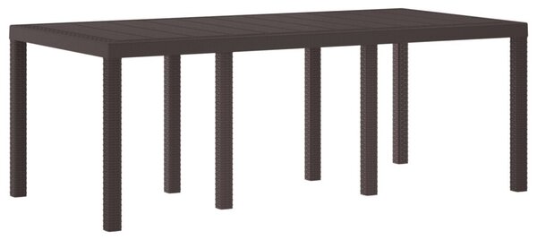 Kerti Asztal Barna 200 x 100 x 73 cm polirattan