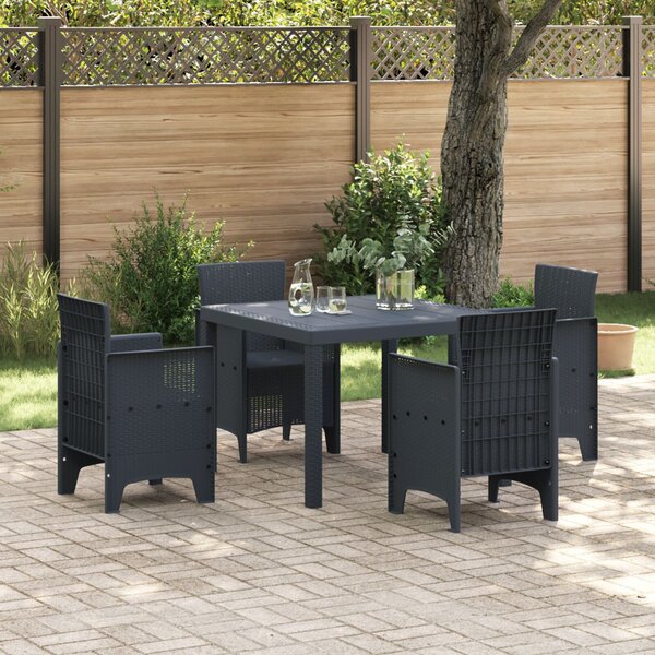 Kerti Asztal Antracit 100 x 100 x 73 cm polirattan