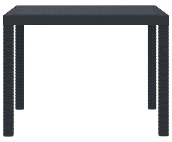Kerti Asztal Antracit 100 x 100 x 73 cm polirattan