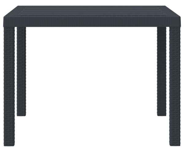 Kerti Asztal Antracit 100 x 100 x 73 cm polirattan