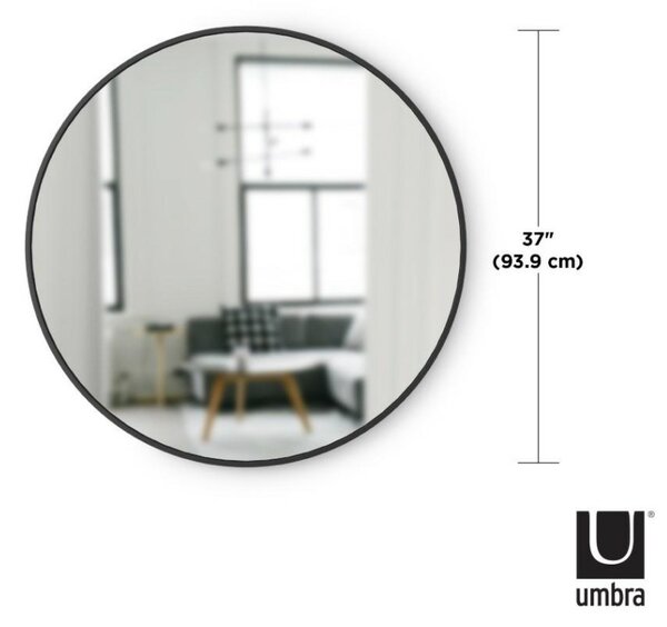 Umbra Hub Kerek Fali Tükör Fekete Gumikeret 94 cm