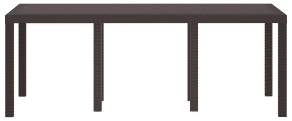 Kerti Asztal Barna 200 x 100 x 73 cm polirattan