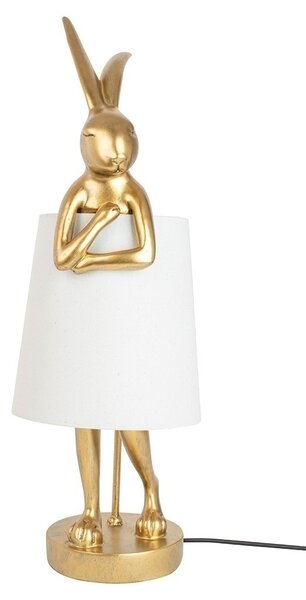KARE Rabbit Dekoratív Asztali Lámpa Fehér-Arany 88cm