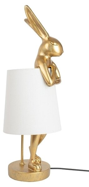 KARE Rabbit Dekoratív Asztali Lámpa Fehér-Arany 88cm