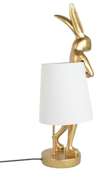 KARE Rabbit Dekoratív Asztali Lámpa Fehér-Arany 88cm