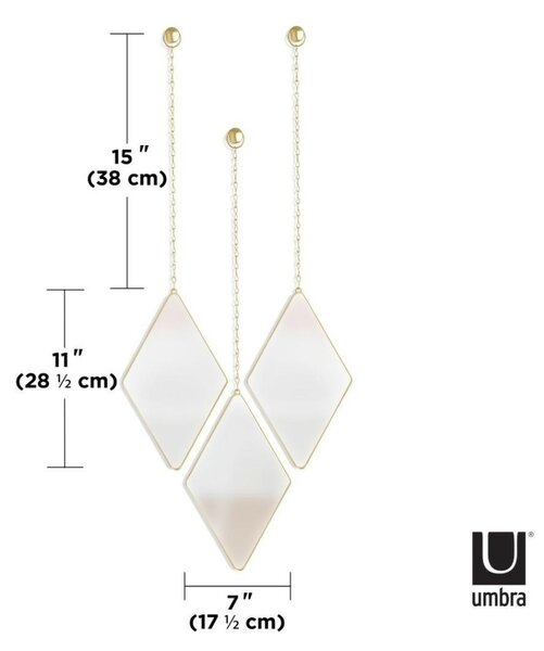 Umbra Dima Diamond Arany Gyémánt Tükör Szett