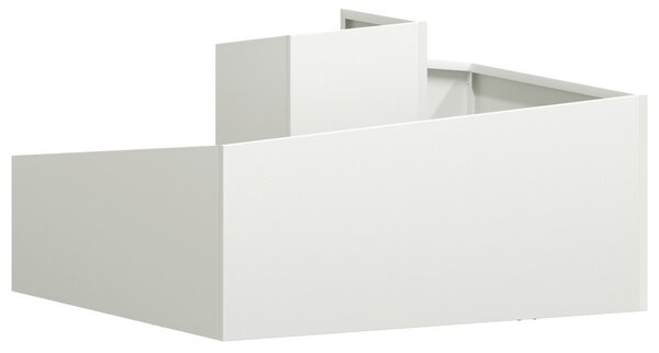 Fehér Cserép 80x80x50 cm Hidegen hengerelt Acél