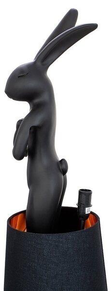 KARE Rabbit Asztali Lámpa Fekete Nyuszi Dizájn 68cm