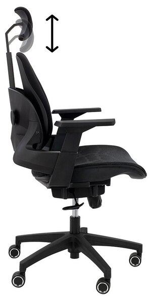 King Home Ventiler Ergonomikus Irodai Szék Fekete Hálós