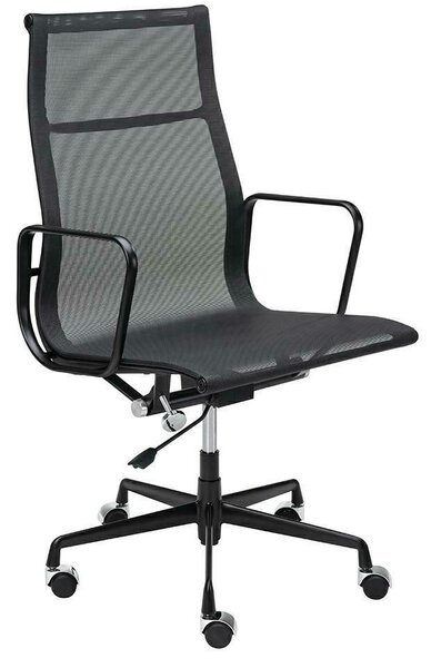 King Home Aeron Premium Hálós Irodai Szék Fekete Alumínium