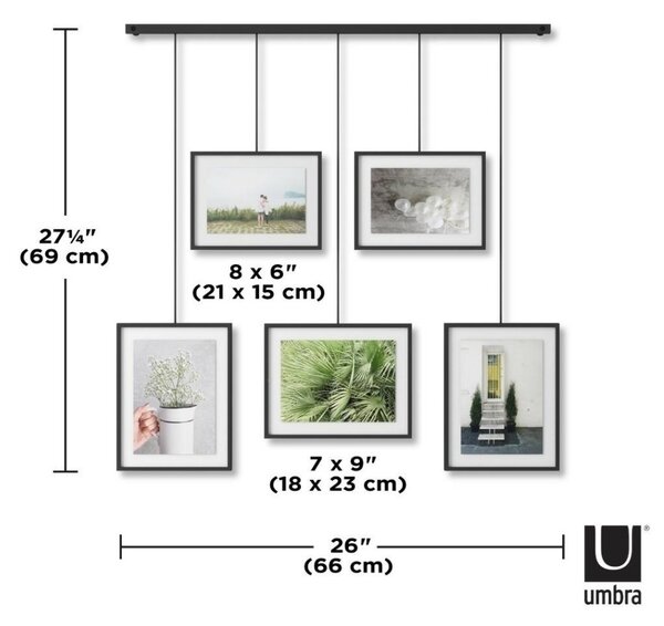 Umbra Exhibit Fém Függesztett Képkeret Rendszer Fekete