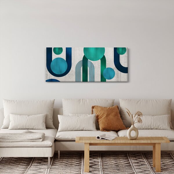 Kép - Vonalak és kör alakzatok (120x50 cm)