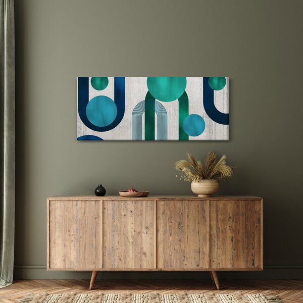 Kép - Vonalak és kör alakzatok (120x50 cm)