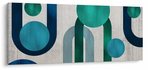 Kép - Vonalak és kör alakzatok (120x50 cm)