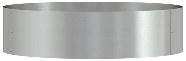 VidaXL Ültető gyűrű Ezüst 80 x 80 x 20 cm Horganyzott acél