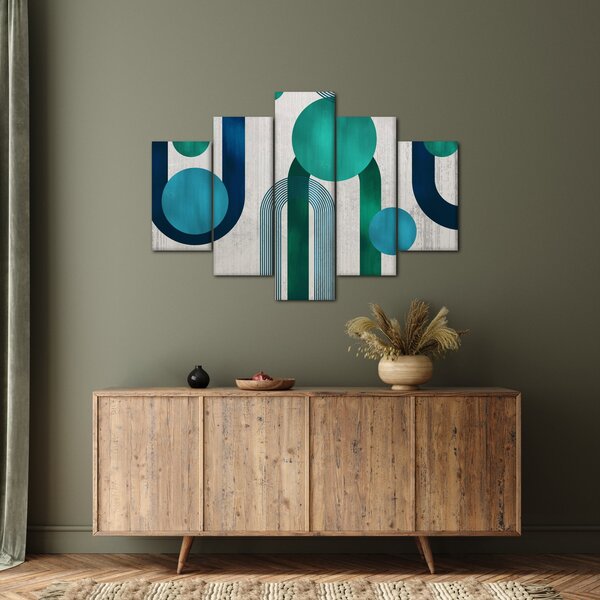 Kép - Vonalak és kör alakzatok (150x105 cm)