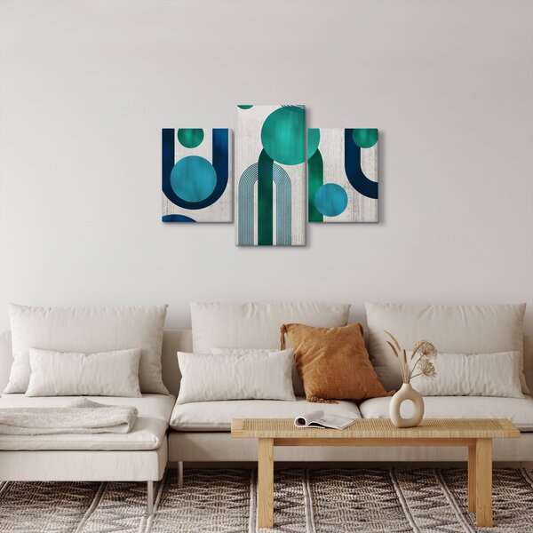 Kép - Vonalak és kör alakzatok (90x60 cm)