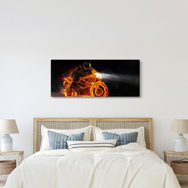 Kép - Motoros lángokkal (120x50 cm)