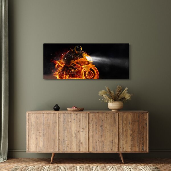 Kép - Motoros lángokkal (120x50 cm)