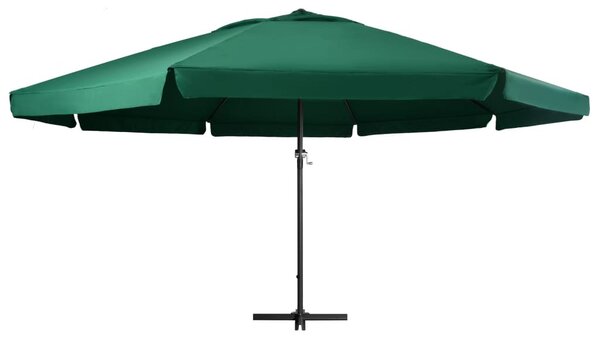 Zöld kültéri napernyő alumíniumrúddal 600 cm