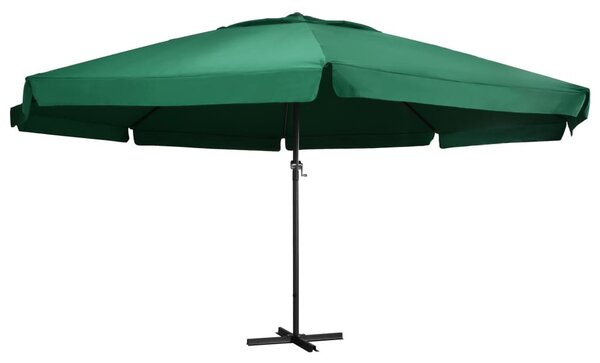 Zöld kültéri napernyő alumíniumrúddal 600 cm