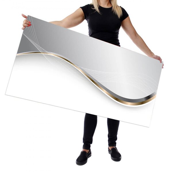 Wallplex falburkoló konyhapanel Szürke hullám (Méret: Nagy 60x240)