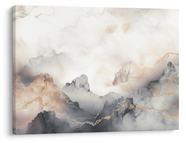 Kép - Hegyi absztrakció márvány textúrával (70x50 cm)