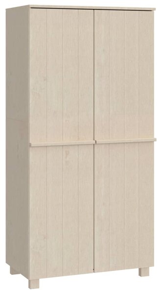 HAMAR mézbarna tömör fenyőfa gardrób 89 x 50 x 180 cm