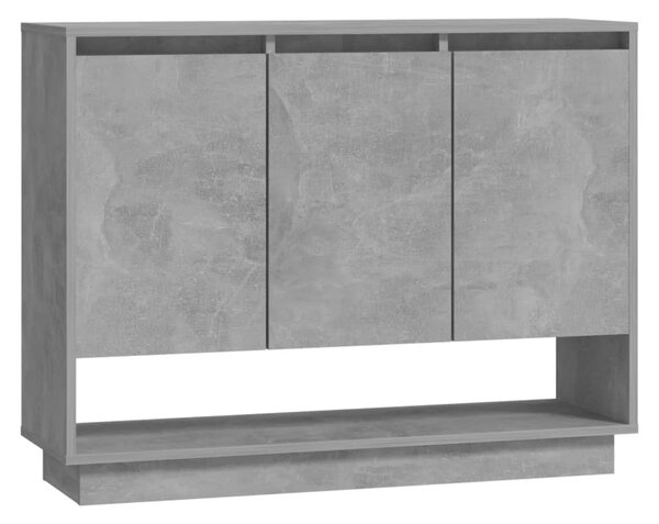 Betonszürke forgácslap tálalószekrény 97 x 31 x 75 cm