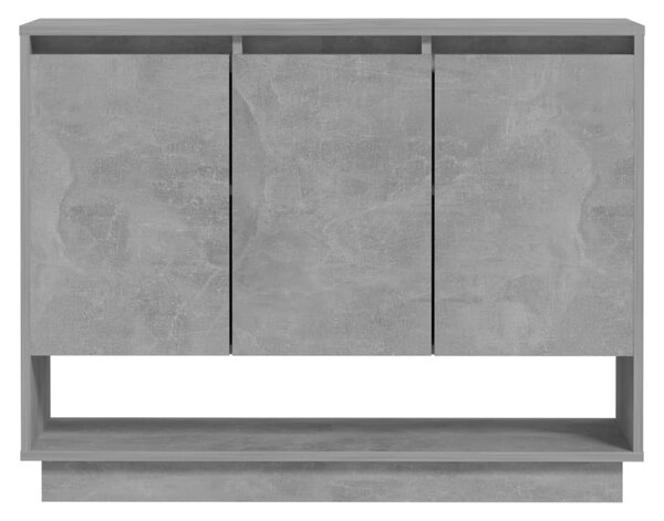 Betonszürke forgácslap tálalószekrény 97 x 31 x 75 cm